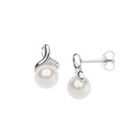 Boucles d'oreilles Comete Femme Perle d'amore in Or blanc ORP742